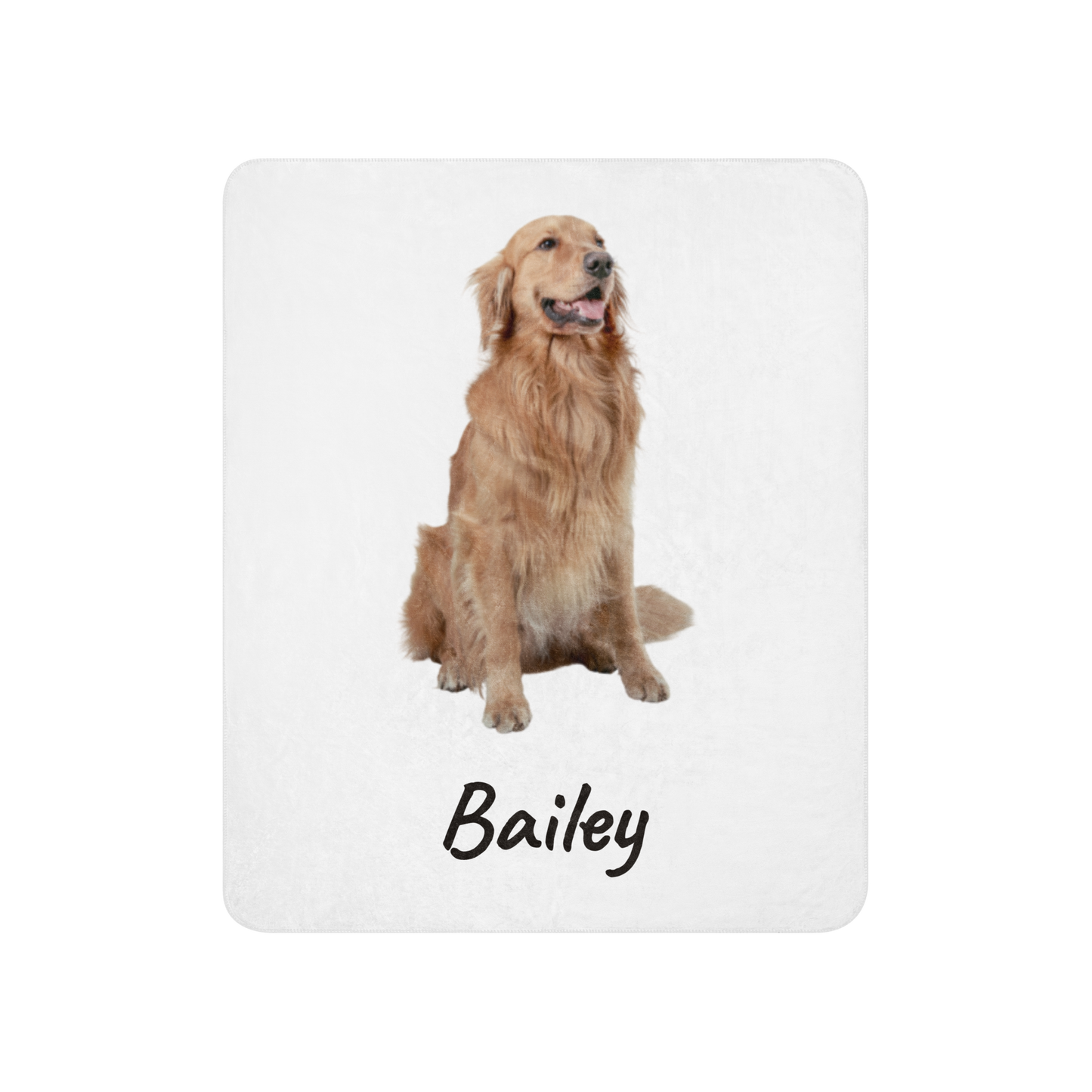 Custom Pet Photo Sherpa Blanket – Your Dog or Cat, Printed