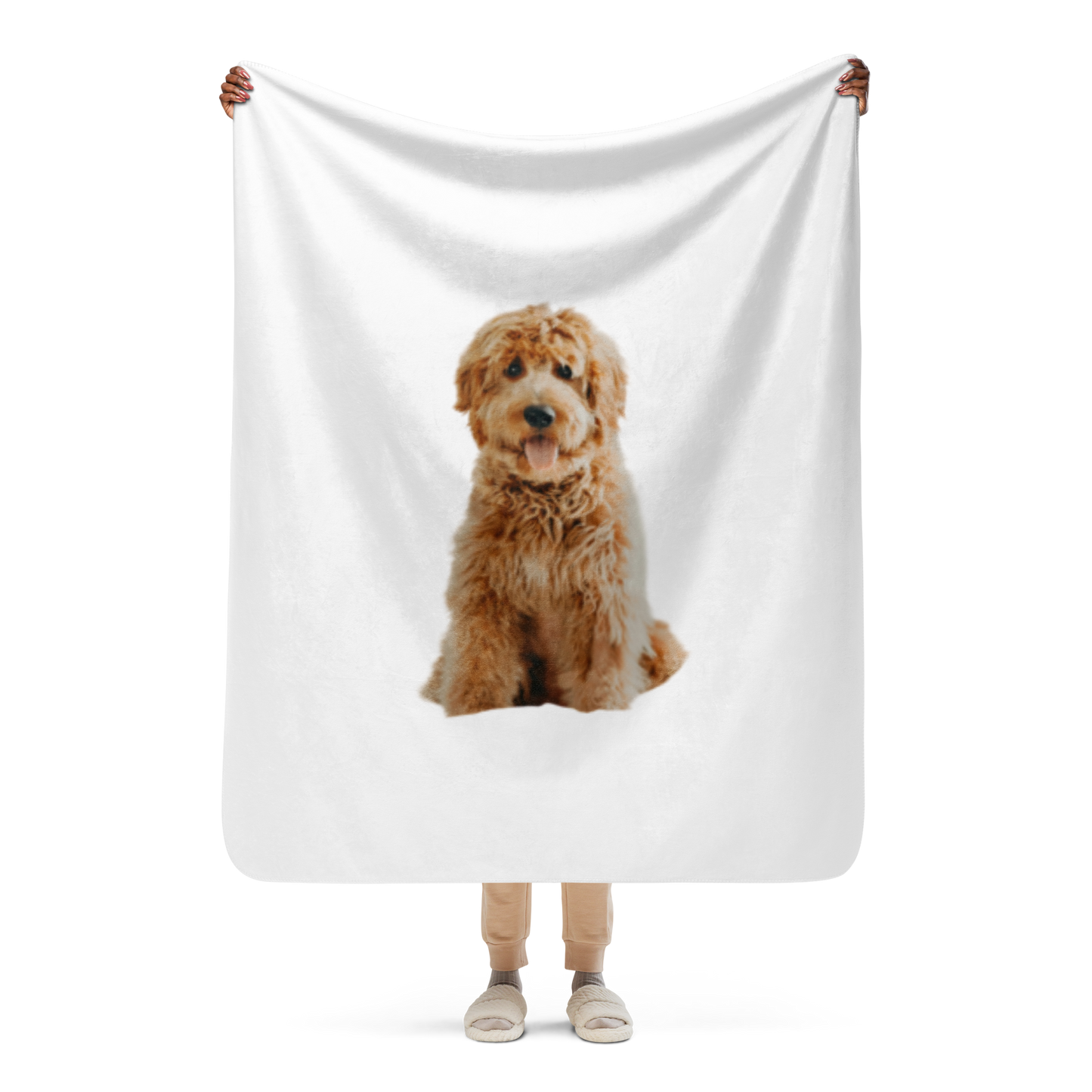 Custom Pet Photo Sherpa Blanket – Your Dog or Cat, Printed